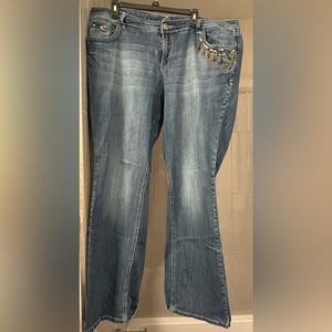 Women's lane Bryant embellished jeans sz 20 bootcut